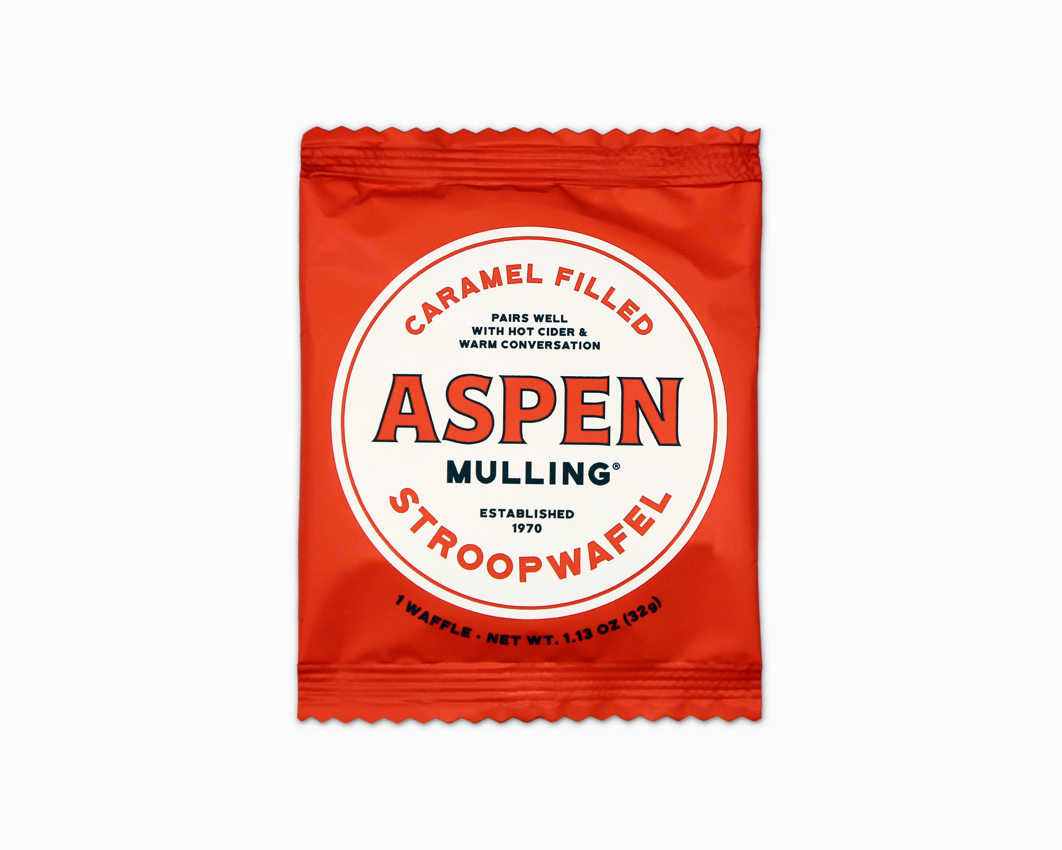 Aspen Mulling Caramel Filled Stroopwafel - Single Serve